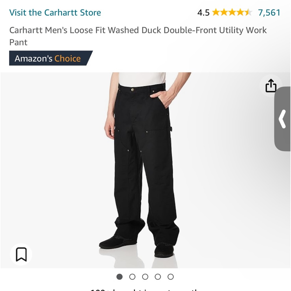 Carhartt Men’s Utility Pant size 34x30 NWT